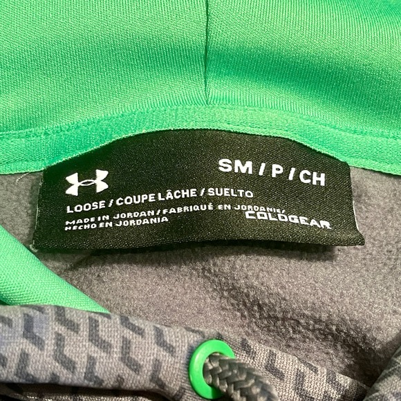 Under Armour Hoodie Cold Gear Mens S Embroidered Gray Green 1.2.2.0:A-0008 - Picture 13 of 13
